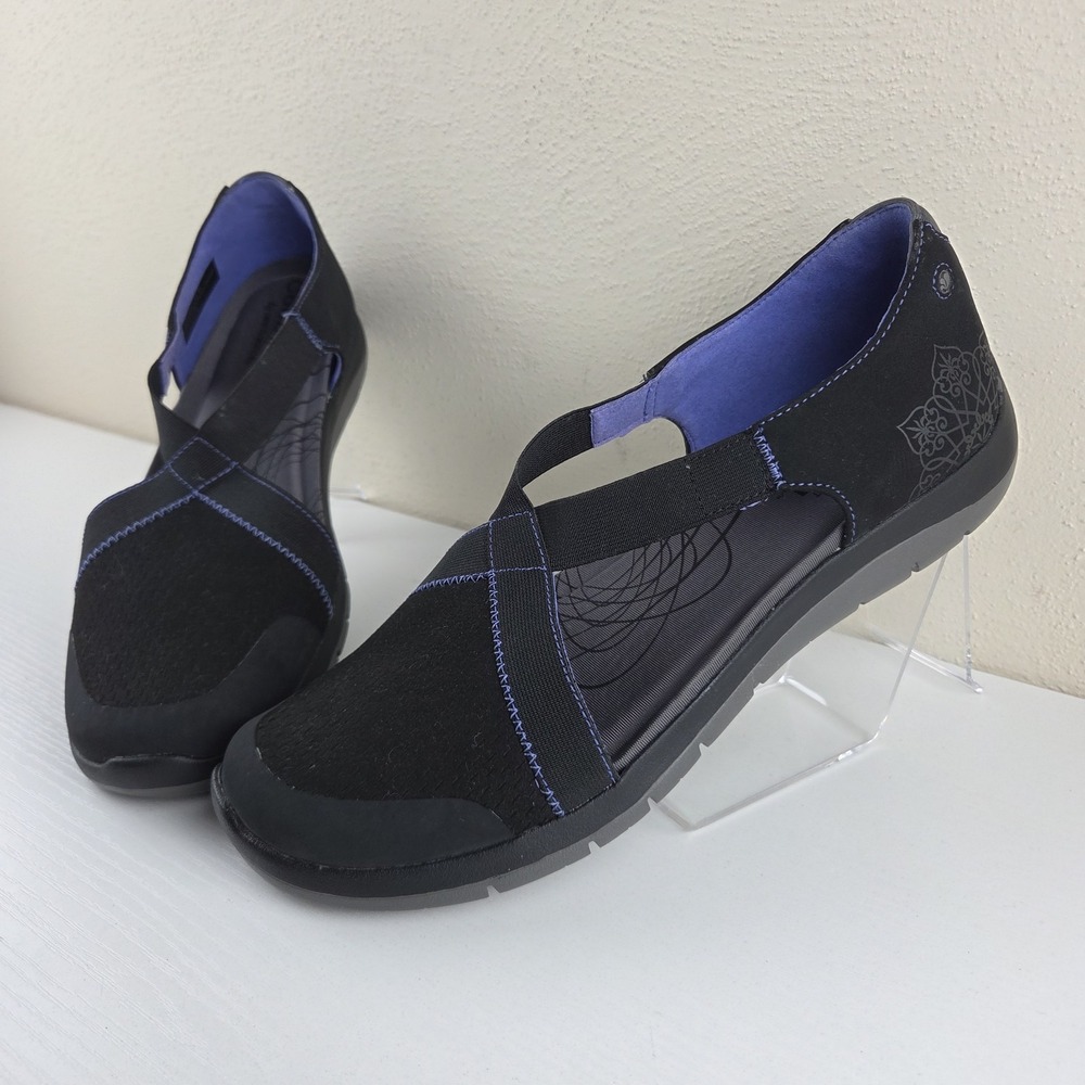 Cobb Hill by New Balance Mary Jane Flat Fitspirit Black/Purple Wmns Sz 9.5 W New